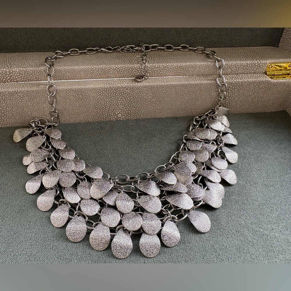 Elegant Silver Layered Necklace
